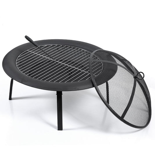 30" Portable Outdoor Fire Pit BBQ Grail Camping Garden Patio Heater