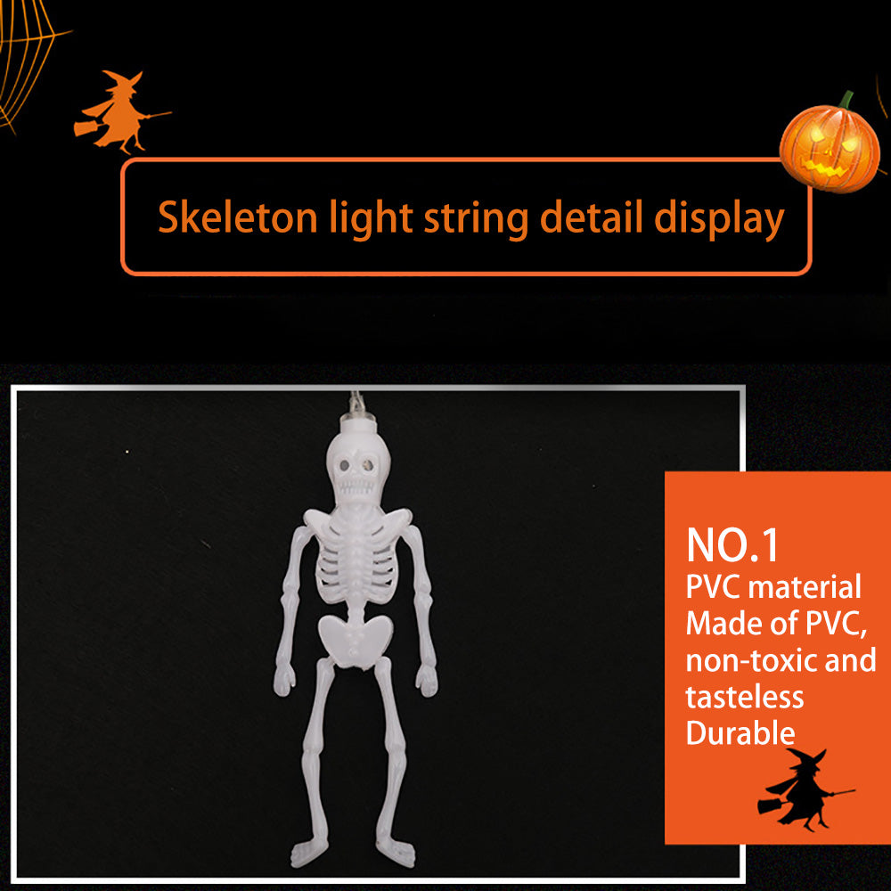 1.5 M Halloween String Lights Skull Warm Color