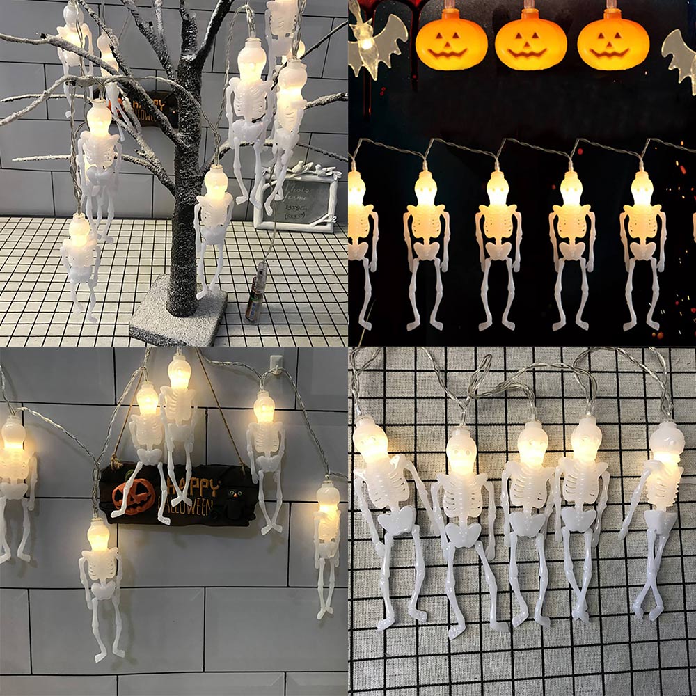 1.5 M Halloween String Lights Skull Warm Color