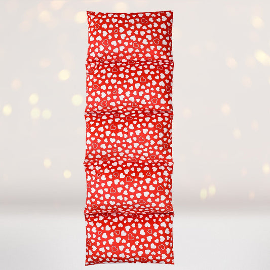 Queen of Hearts Pillow Bed Slipcover, Red Hearts Floor Lounger