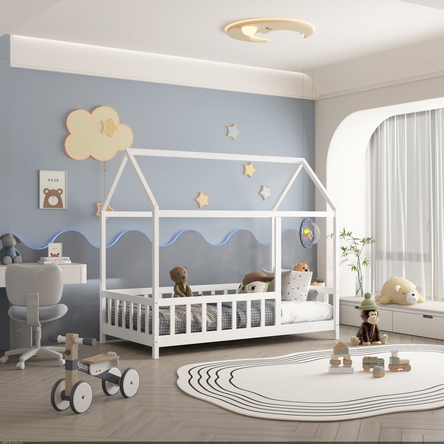 ARY MONTESSORI WHITE HOUSE BED - TWIN [PREORDER]