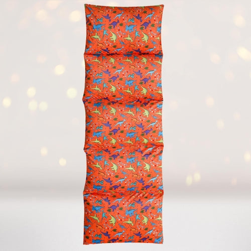 Blue or Orange Dinosaur Print Pillow Bed Slipcover, Floor Lounger