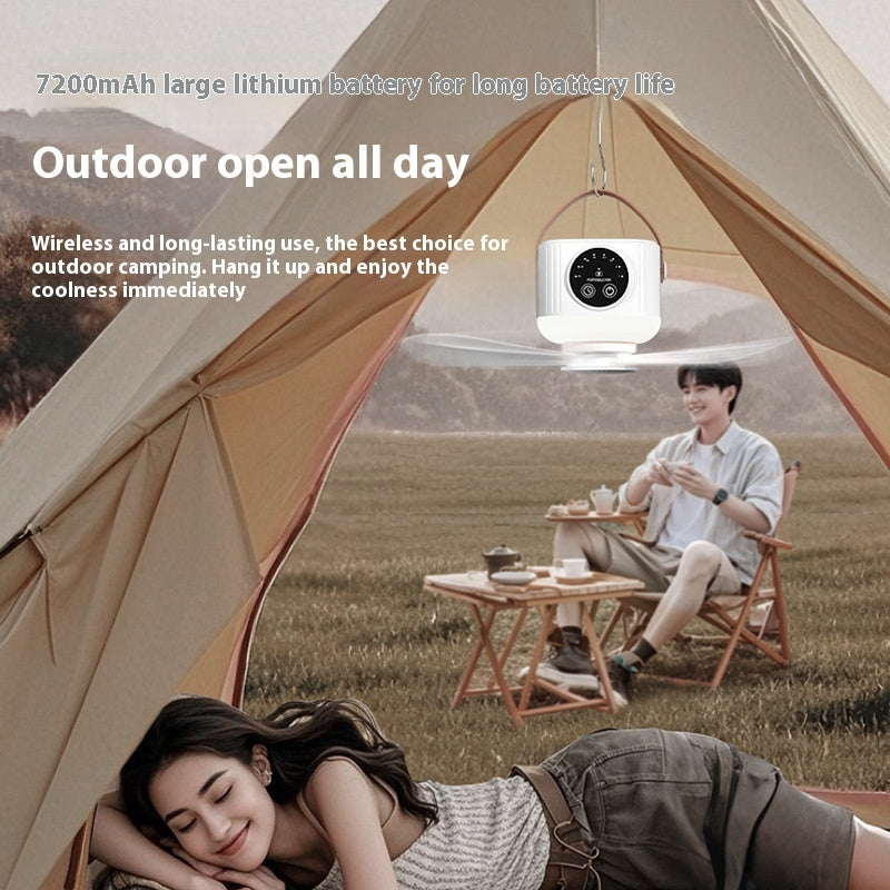Multifunctional Light Small Ceiling Fan Outdoor Camping USB