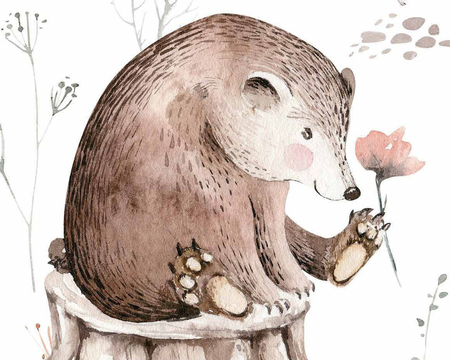 Animals in the forest mural