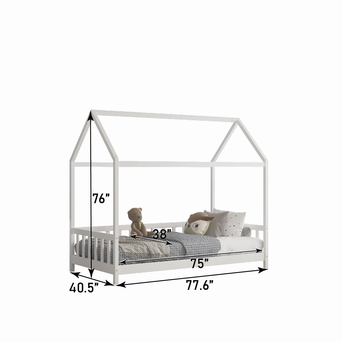 ARY MONTESSORI WHITE HOUSE BED - TWIN [PREORDER]