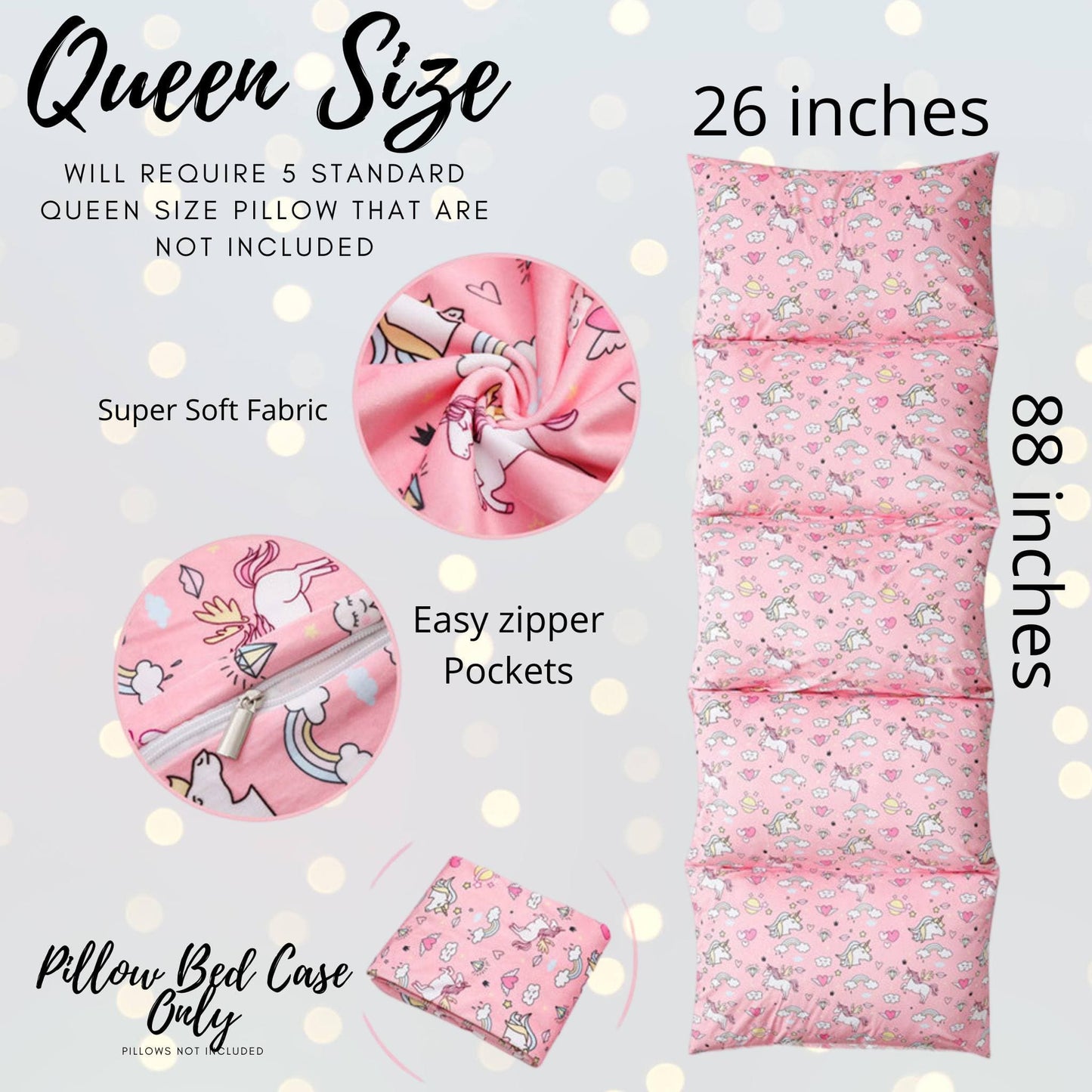 Fairy Unicorn Princess Gift Set - Floor Lounger, Wings, Wand and Mask